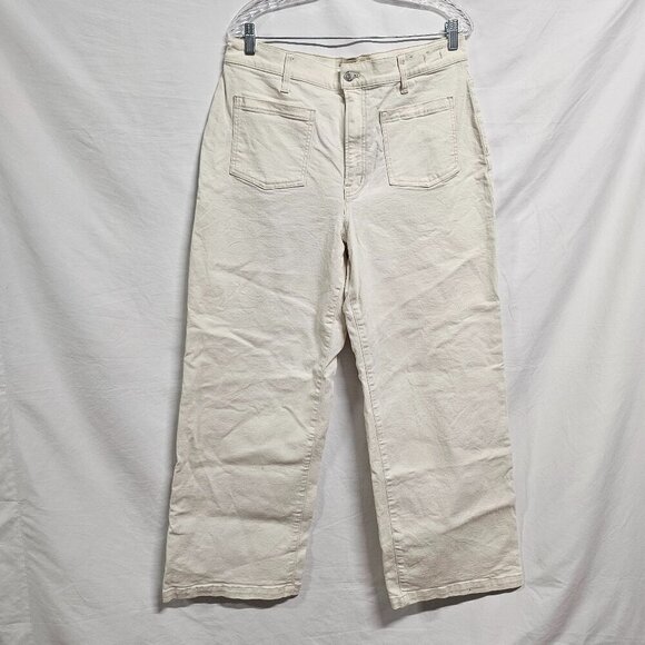 Madewell The Perfect Vintage Wide Leg Women Jean Size 32 Ivory - Picture 3 of 13